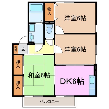 フォルトゥール・スードA棟の物件間取画像